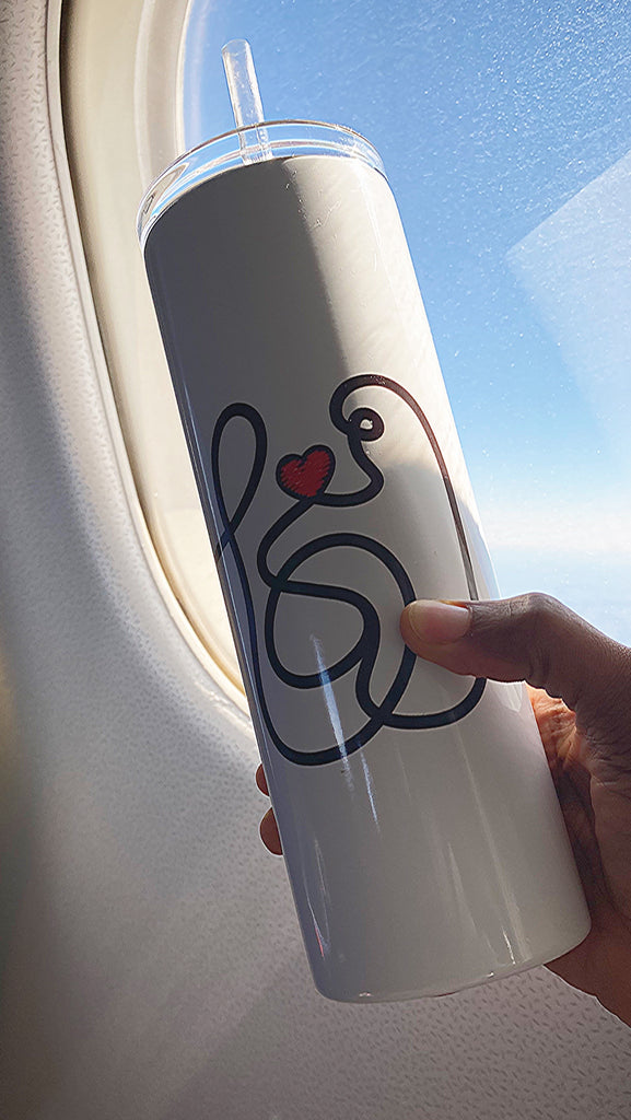 Culture Culture Life travel tumbler inside an airplane